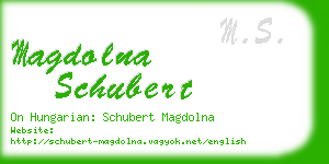 magdolna schubert business card